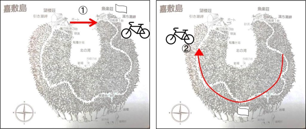 犯人の移動経路の図