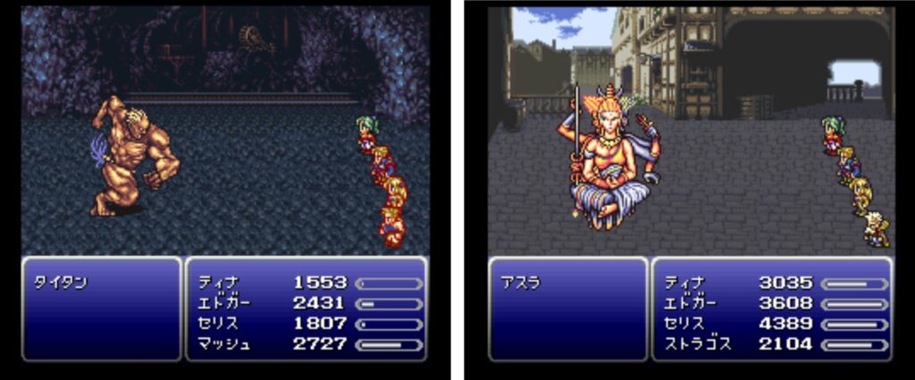 FF6teditonの召喚獣の図